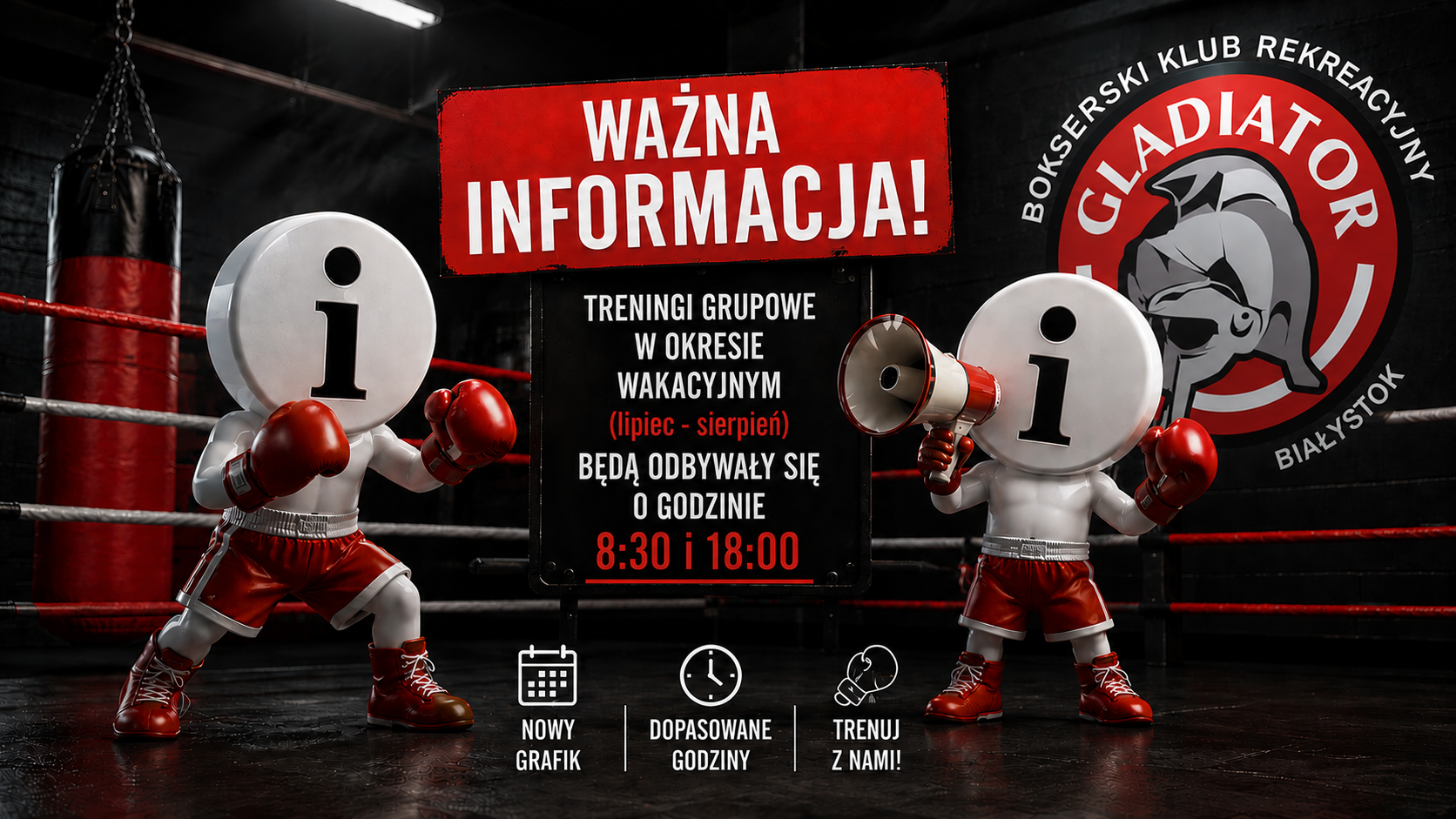 WAKACYJNY GRAFIK WCHODZI DO RINGU